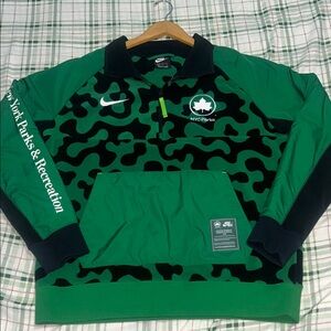 Nike Green and Black Camo Quarter-Zip